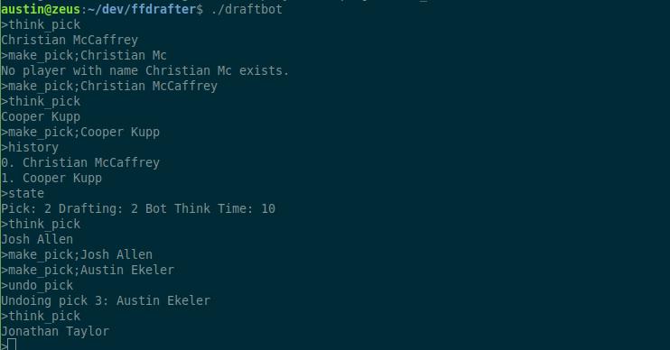 Draftbot Screenshot